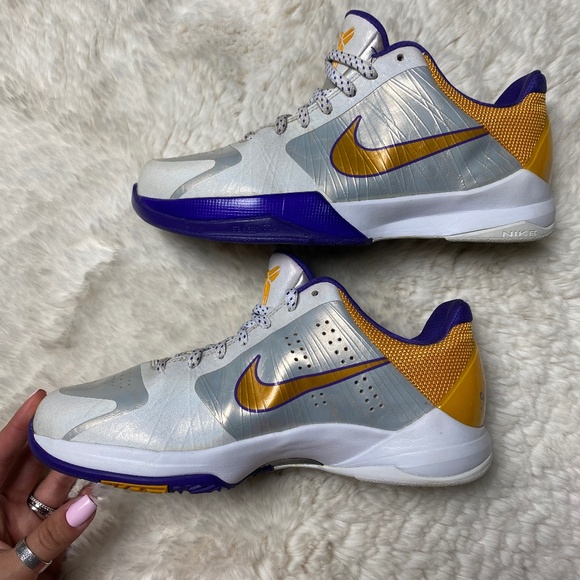 Nike Zoom Kobe 5 Del Sol 5.5Y Lakers Home 2009 HTF 386647-100 main image 7